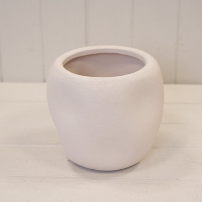Kdmd Unisex White Textured Stone Plant Pot - 15Mm In - Image 3