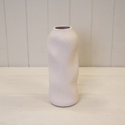 Kdmd Unisex White Tall Sculptured Textured Vase - Image 3