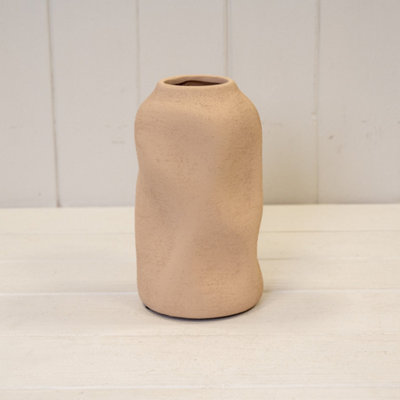Kdmd Unisex Tan Medium Textured Sculptured Vase - Image 3