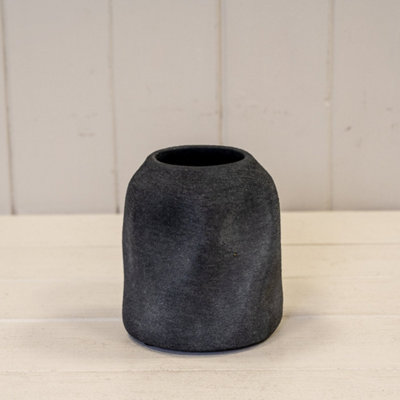 Kdmd Grey Textured Small Sculptured Vase - Grey - Image 3