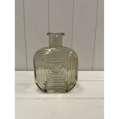 Kdmd Unisex Brown Smokey Square Glass Bottle With Ribbed Design - Image 3