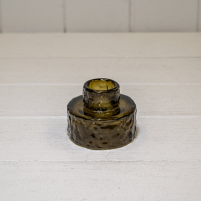 Kdmd Olive Green Textured Candle Holder - Olive - Image 3