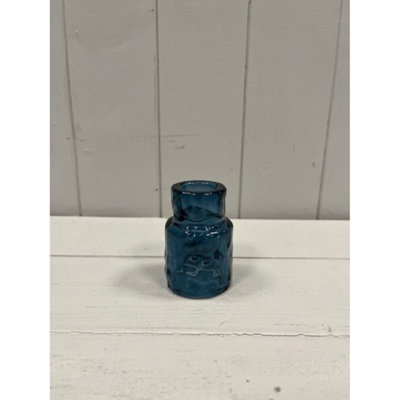 Kdmd Small Blue Textured Candle Holder - Blue - Image 3