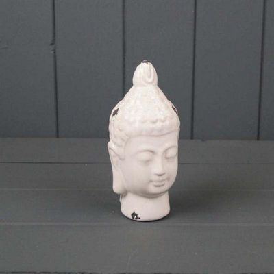 Kdmd Classic White Ceramic Buddha Head - White - Image 3