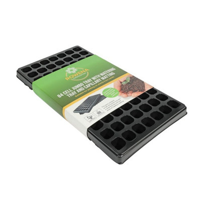 B&Q Jumbo Growing Kit 84 Cells 2 Pack - Brown