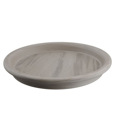 Kdmd Unisex Grey Basalt Umbra Natural Terracotta Saucer 32Cm Dia In - Image 2
