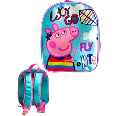 B&Q Premium Peppa Pig Lets Go Standard Backpack - Blue