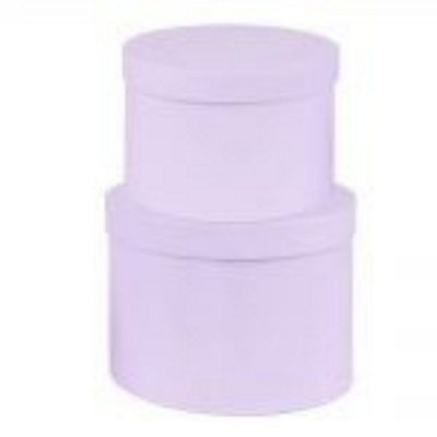 Kdmd Hat Boxes Lilac Set Of 2 Box Design For Everyday Use - Lilac - Image 3
