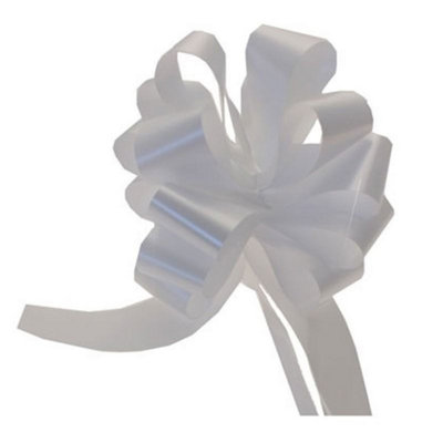 Kdmd White Single Pull Bow 12 Pack Party Decoration - White - Image 3