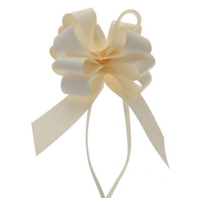 Kdmd Unisex Cream Eggshell Single Pull Bow 50Mm 12 Pack In - Image 3