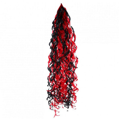  - Red & Black Balloon Tassels For 18 Inch Balloons 10 Pack