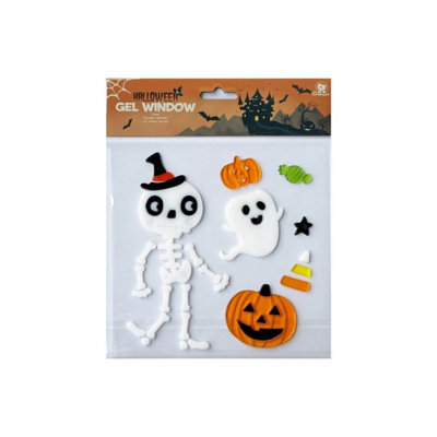 Halloween  Skeleton Gel Window Stickers 10 Pack - Image 3