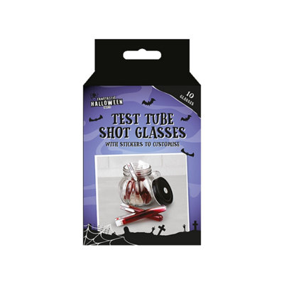  - Halloween Test Tube Shot Glasses 50 PackClear