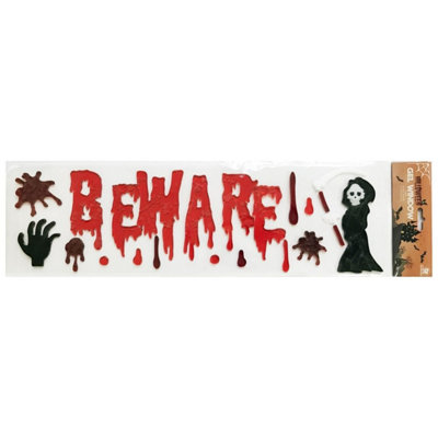 Kdmd Unisex Multicolor Beware Gel Window Stickers 4 Pack - Image 2