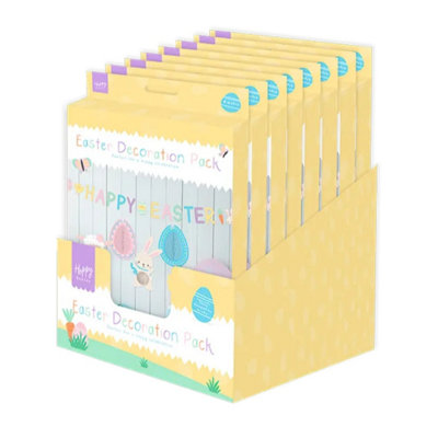B&Q Easter Decoration Pack 4 Pack - Multicolour Assorted Designs & Colours