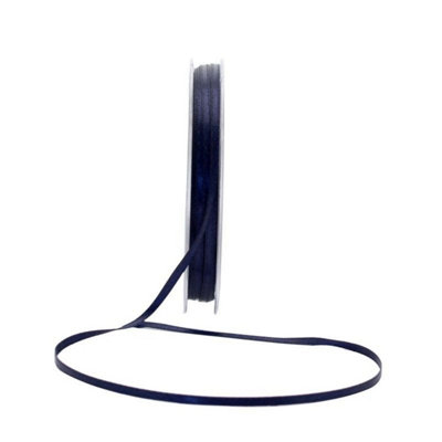 Kdmd Unisex Navy 3Mm Blue Satin Ribbon 3 Pack - Image 3