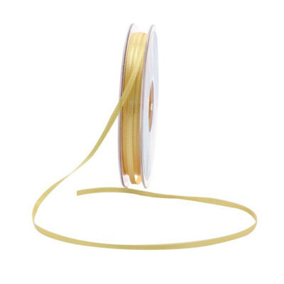  - 3mm Golden Satin Ribbon 3 PackYellow