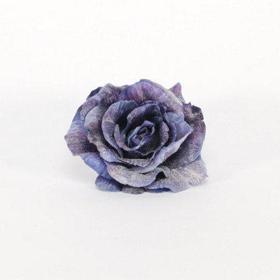 Kdmd Unisex Purple Glitter Rose With Clip 13Cm 3 Pack - Image 3