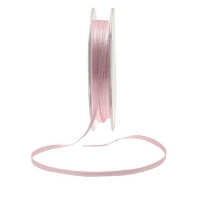  - 3mm Baby Satin Ribbon 3 PackPink