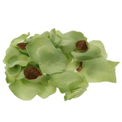 Kdmd Pack Of 3 Silk Artificial Rose Petals Lime - Image 3