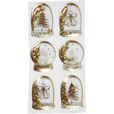 Kdmd Gold Christmas Shaker Stickers 2 Pack - Gold - Image 3