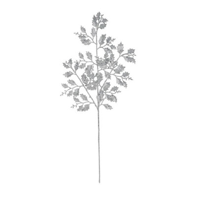 Kdmd Unisex Silver Glitter Holly Leaf Spray 2 Pack - Image 3