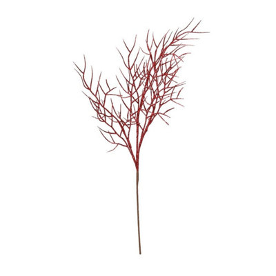 Kdmd Unisex Red Glitter Twig Stem H65cm 2 Pack - Image 3