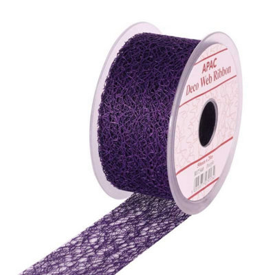 Kdmd Purple Deco Web Ribbon Party Decoration - Purple - Image 3