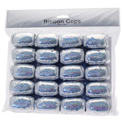 Kdmd Unisex Silver Holographic Ribbon Cops Bulk Pack - Image 2