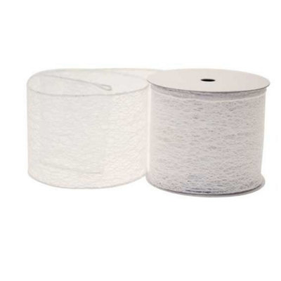 Kdmd White Web Luxury Ribbon Party Decoration - White - Image 3