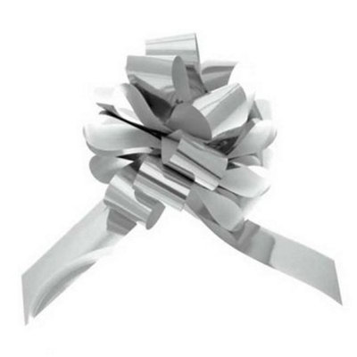 Kdmd Silver Metallic Pull Bow Party Decoration - Silver - Image 3