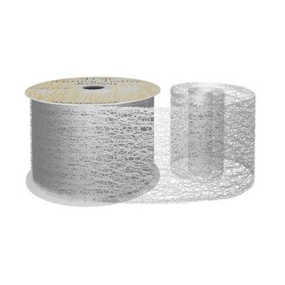 Kdmd Unisex Silver Web Luxury Ribbon 63Mm Party Decoration - Image 3