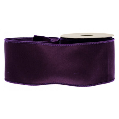 Kdmd Purple Velvet Ribbon Party Decoration Velvet - Purple - Image 3