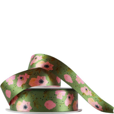 Kdmd Unisex Green Classic Floral Ribbon Polyester - Image 3
