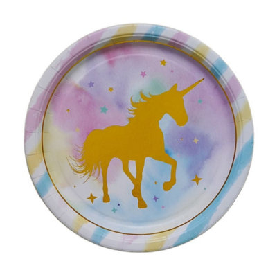 Kdmd Unisex Multicolor Unicorn Party Paper Plates 4 Pack - Image 3