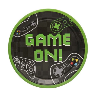 Kdmd Game On Party Paper Plates 4 Pack - Black - Image 3