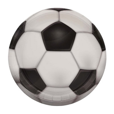 Kdmd Football Party Paper Plates 4 Pack - Black - Image 3