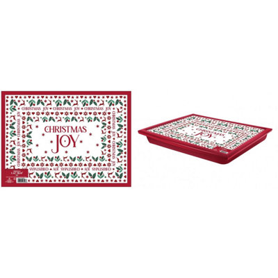 Kdmd Unisex Red Christmas Joy Lap Tray Party Trays - Image 3