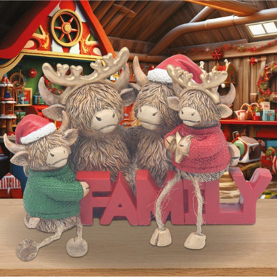 Kdmd Highland Cow Family Ornament Multicolor - Multi - Image 3
