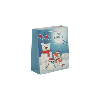 Kdmd Unisex Pale Blue Woodland Animals Gift Bag Medium 6 Pack In - Image 3