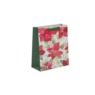 Kdmd Poinsettia Gift Bag Medium 6 Pack - Pink - Image 3