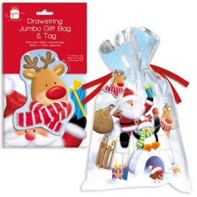 Kdmd Unisex Multicolor Jumbo Drawstring Gift Bag 5 Pack - Image 3