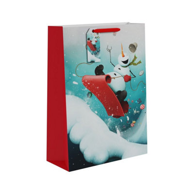 Kdmd Sledging Snowman Gift Bag Extra Large 5 Pack - Sand - Image 3