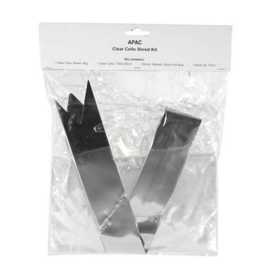 Kdmd Clear Cello Shred Kit Shred Film Silver Bow 3 Pack - Red - Image 3