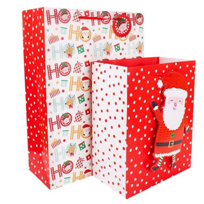 Kdmd Unisex Red Santa Gift Bags 6 Pack - Image 3