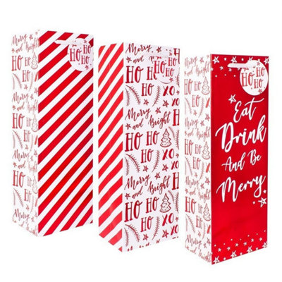 Kdmd Unisex Red Bottle Gift Bags 6 Pack Bottle Bag - Image 3