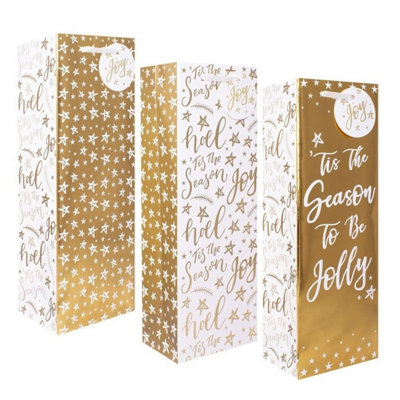 Kdmd Unisex Gold Bottle Gift Bags 6 Pack Bottle Bag - Image 3