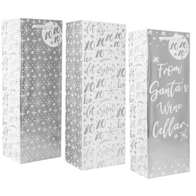 Kdmd Unisex Silver Bottle Gift Bags 6 Pack - Image 3
