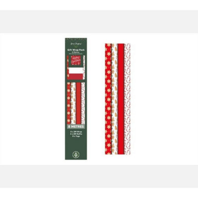 Kdmd Gingerbread Gift Wrap Pack 8M - Multi - Image 3