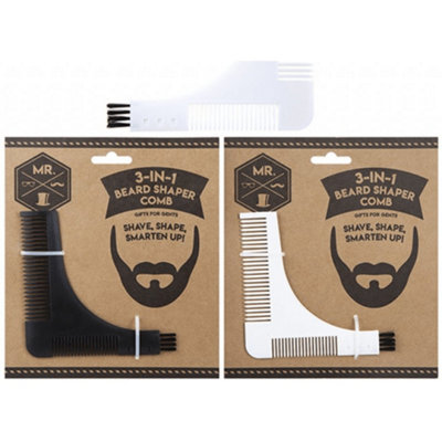 Kdmd Unisex Multicolor 3-In-1 Beard Shape Comb & Brush 6 Pack - Image 6